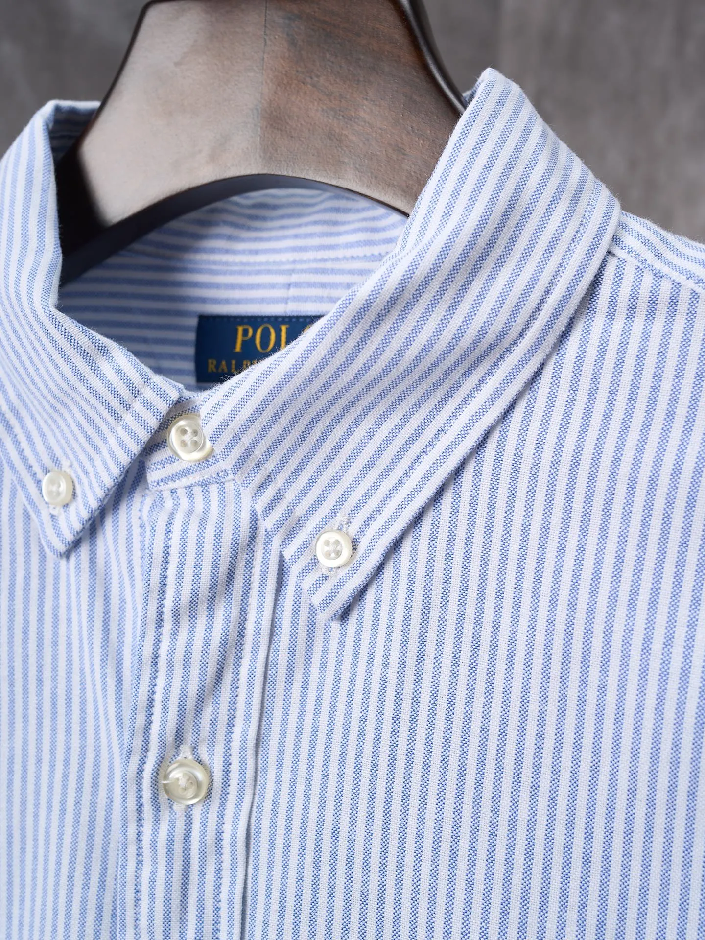 P340 Actual hanging auction】Ralph Lauren/Ralph Lauren couples must-have vertical striped pony embroidered cotton long-sleeved shirt [Ready stock] XS S M L XL